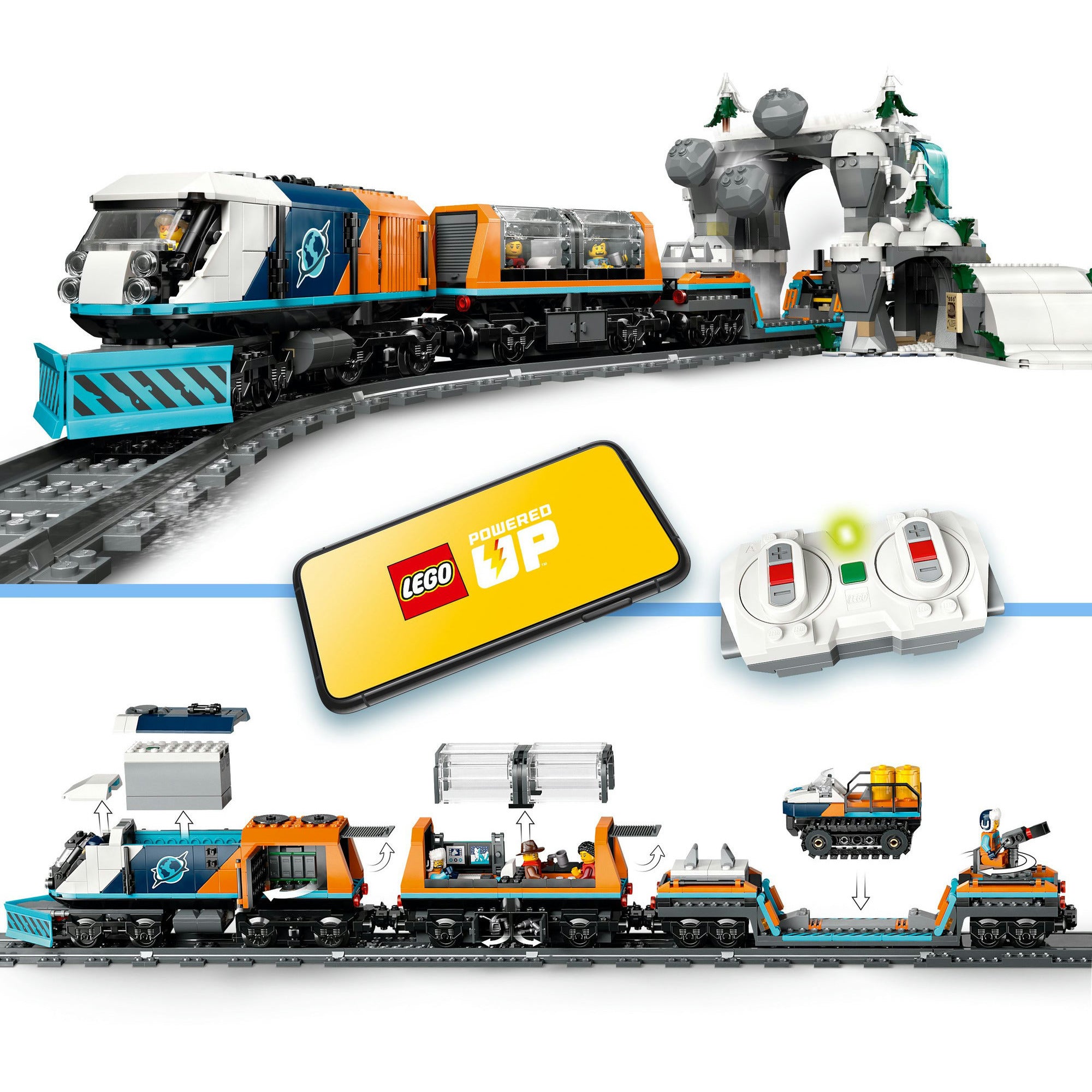Lego 60470 stadstreinen onderzoekstrein op de noordpool