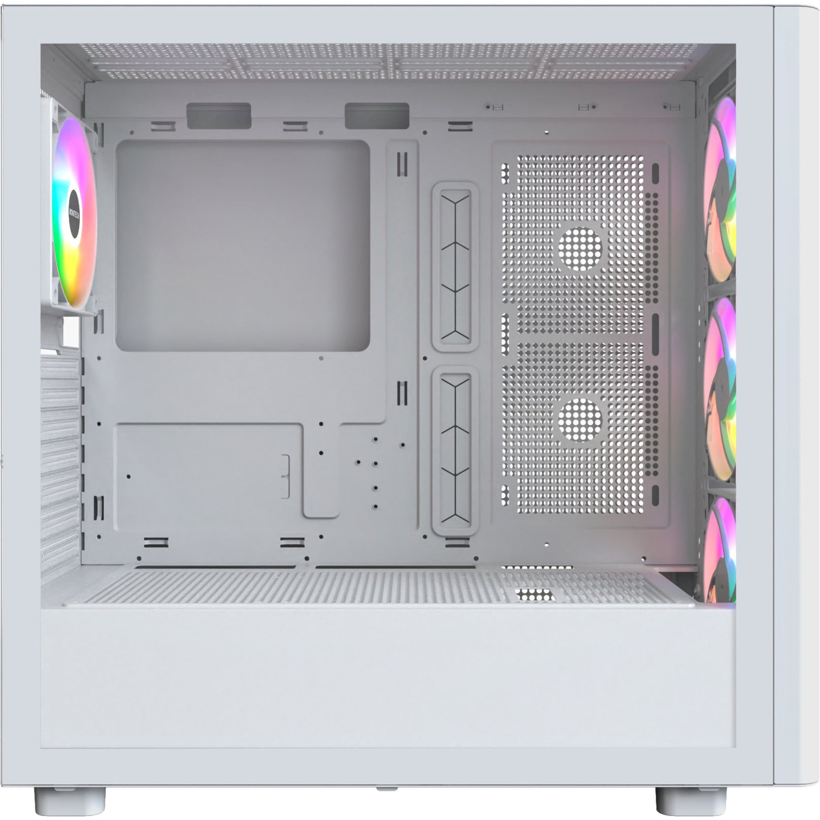 Montech xr wood midi tower behuizing (wit | 1x usb-a | 1x usb-c | rgb | window)