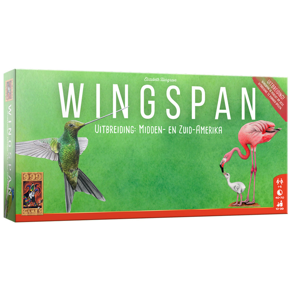 999games 999 games wingspan: midden- en zuid-amerika bordspel (uitbreiding, nederlands, 1 - 5 spelers, 40 - 70 minuten, vanaf 10 jaar)