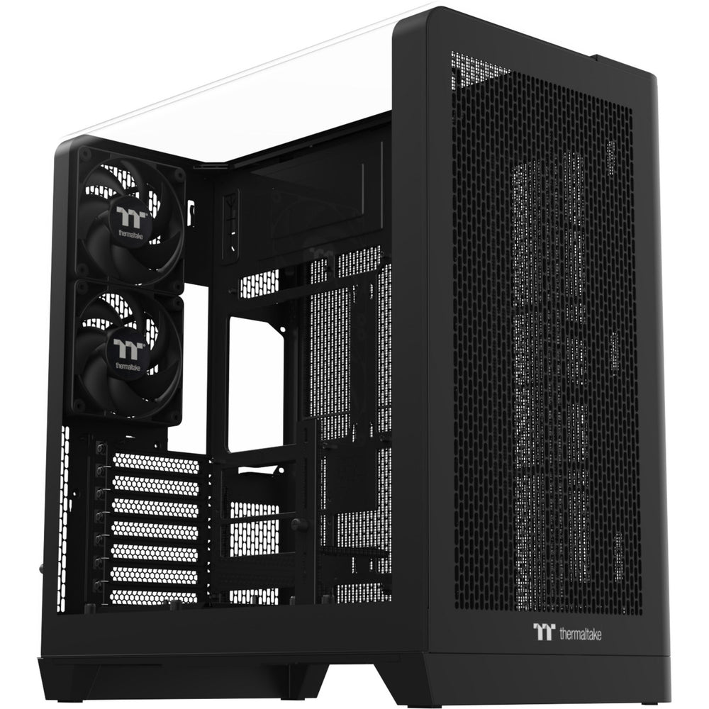 Thermaltake view 390 air midi tower behuizing (zwart | 2x usb-a | 1x usb-c | tempered glass)