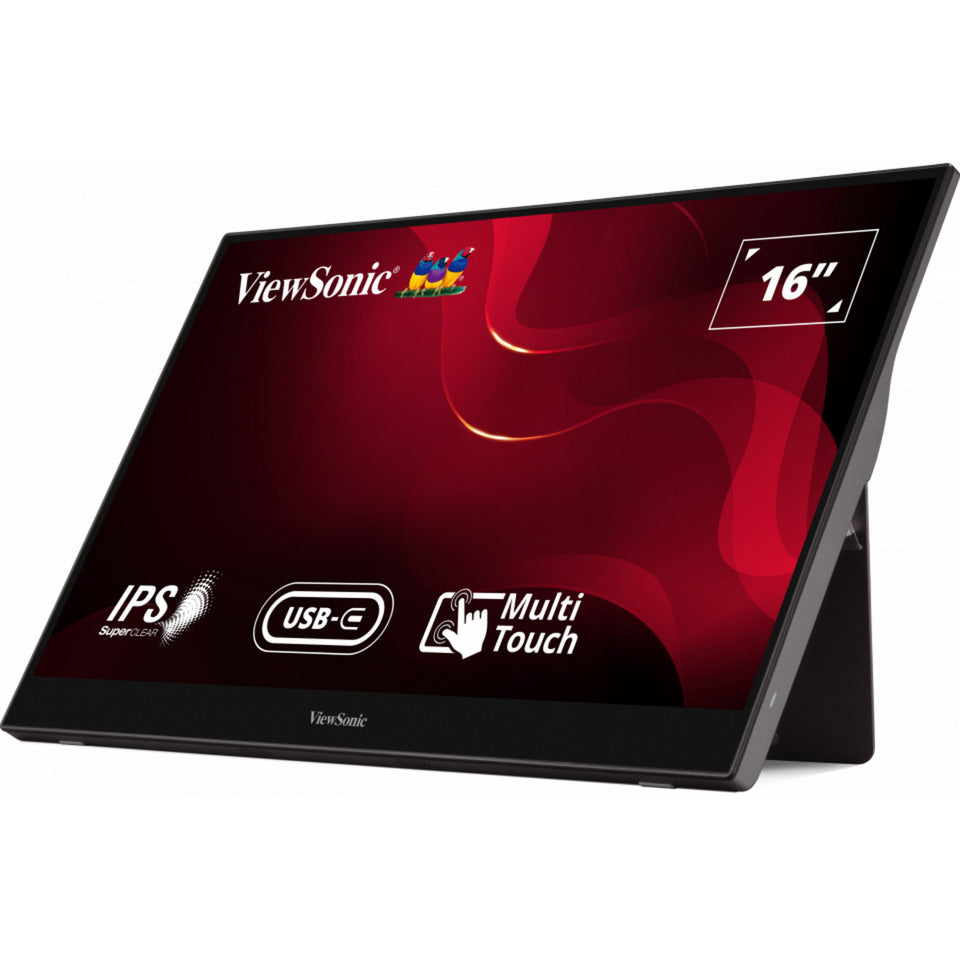 Viewsonic usb-c multi-touch portable monitor td1655 16 (zwart, 1x mini hdmi, usb-c)