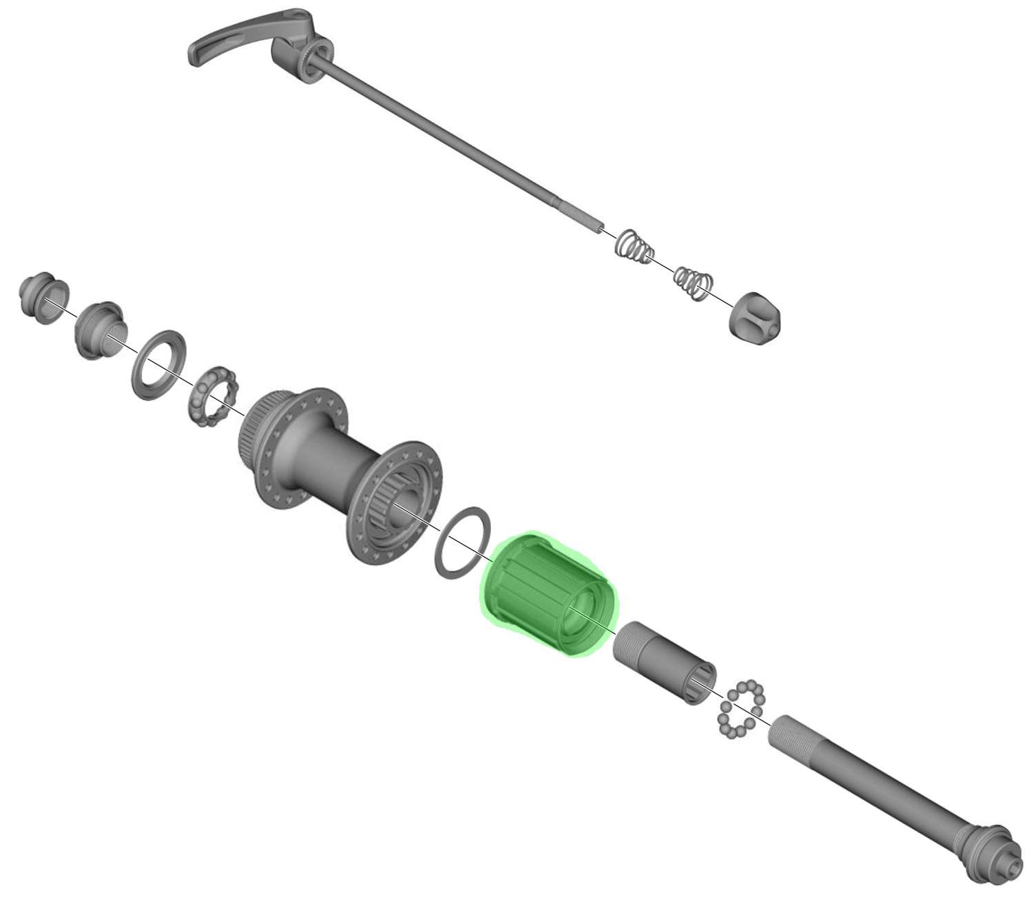 Shimano Cassettebody 8 9 10 speed deore XT M770-775-785