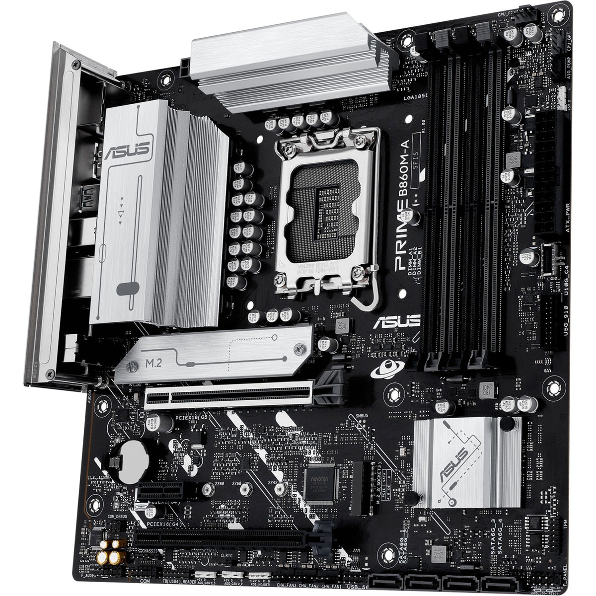 Asus prime b860m-a-csm socket 1851 moederbord (raid, 2.5 gb-lan, sound, µatx)