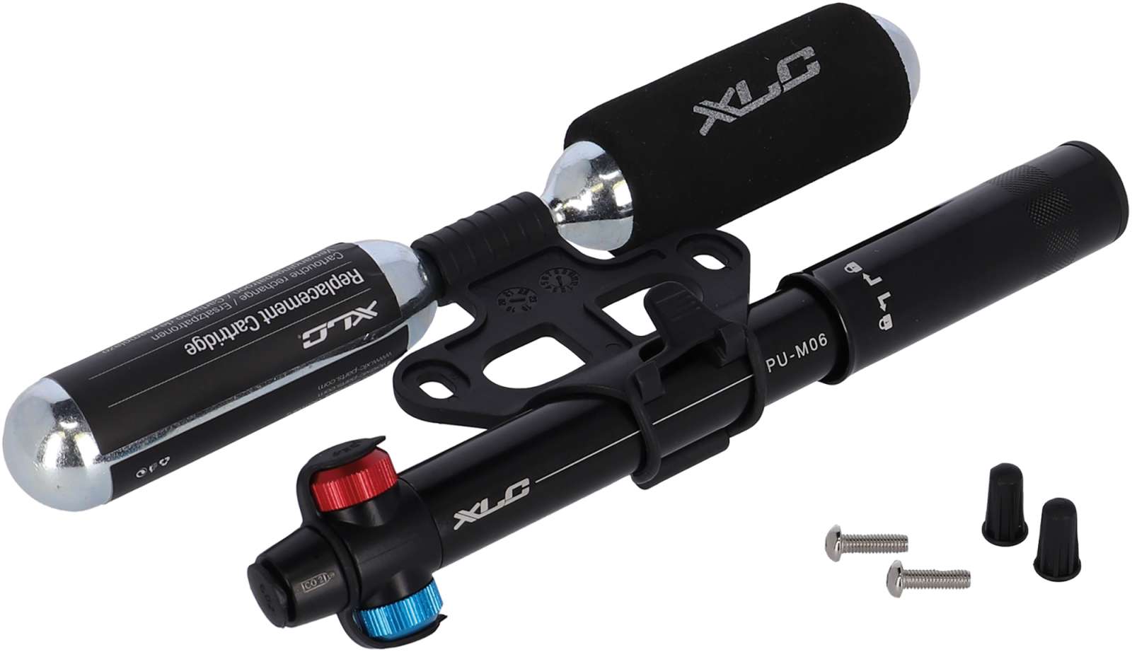 Xlc mtb co2 mini combination pump incl. cartridges