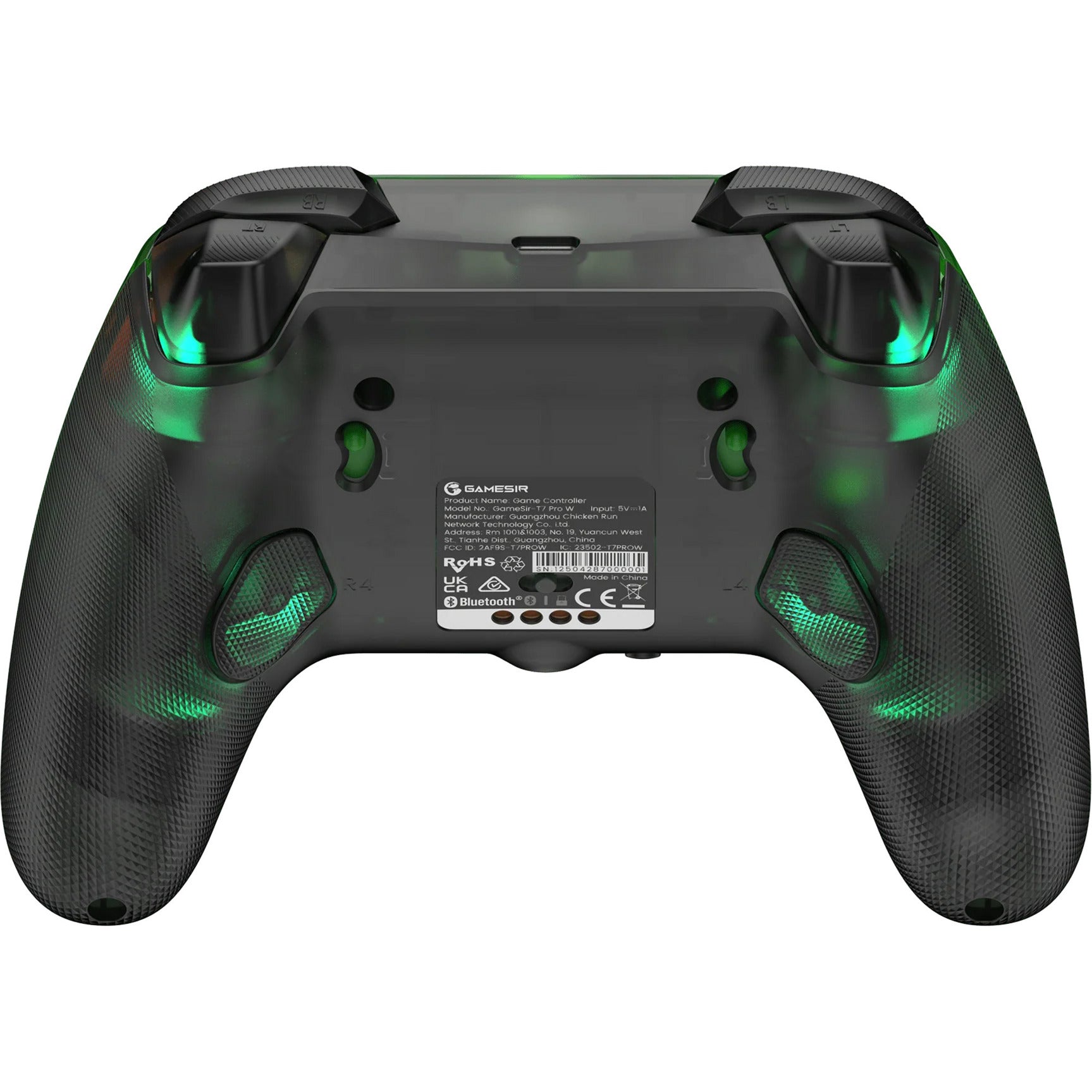 Gamesir g7 pro wireless controller - retro green (donkergroen transparant, xbox series x|s, xbox one, android, pc, 2.4ghz bluetooth usb)