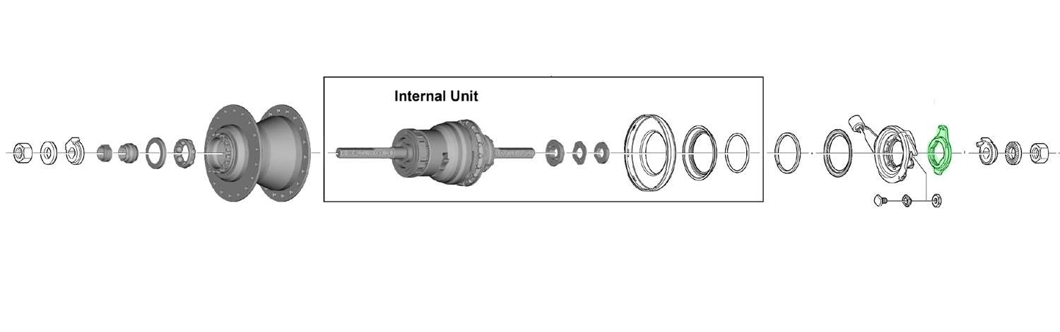 Shimano Y33Z98020 cassettesluiter bajonet sluiting 7V 8V