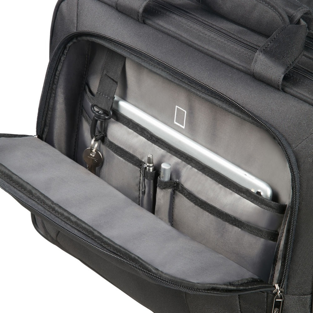 American Tourister black polyester trolley