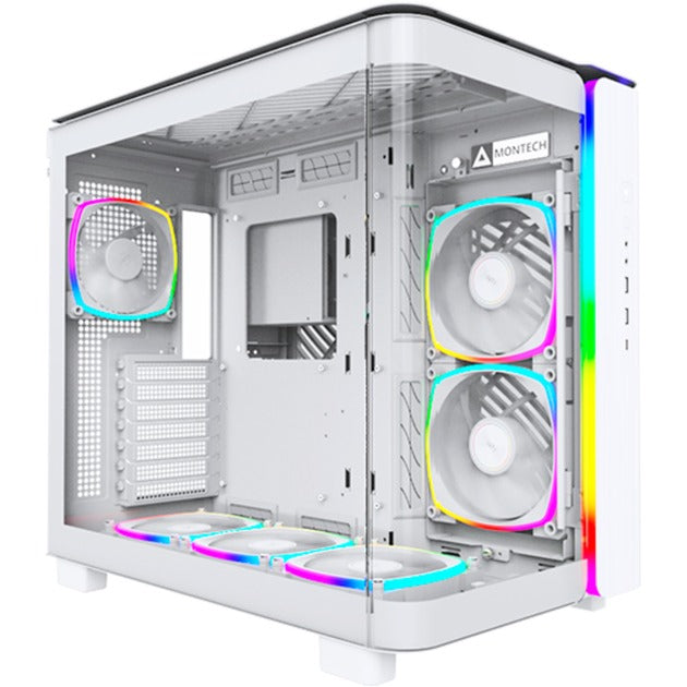 Montech king 95 pro midi tower behuizing (wit | 2x usb-a | 1x usb-c | rgb | tempered glass)