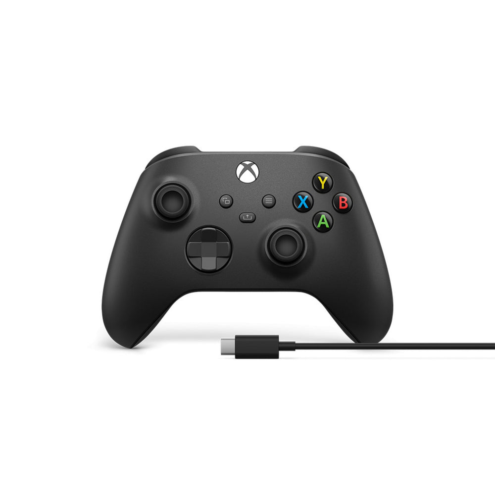 Microsoft xbox wireless controller + usb-c kabel (zwart, incl. usb-c-kabel | pc, xbox one, xbox series x, xbox series s)