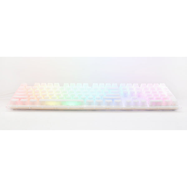 Ducky one 3 aura white rgb mechanisch toetsenbord (wit, us lay-out (qwerty), cherry mx red, 100%, abs double shot, hot swap)