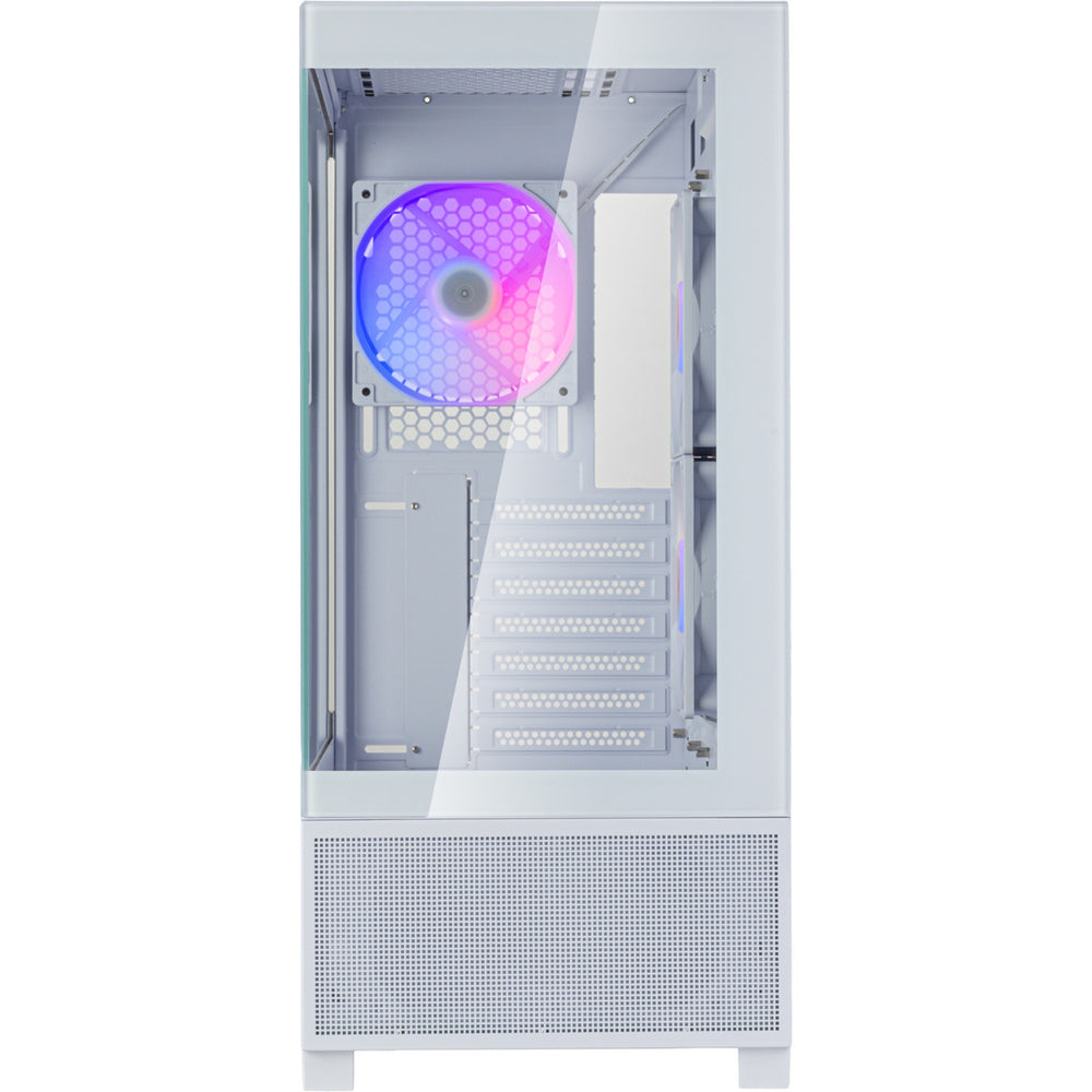 Silverstone lucid 05 mini tower behuizing (wit | 2x usb-a | 1x usb-c | rgb | tempered glass)