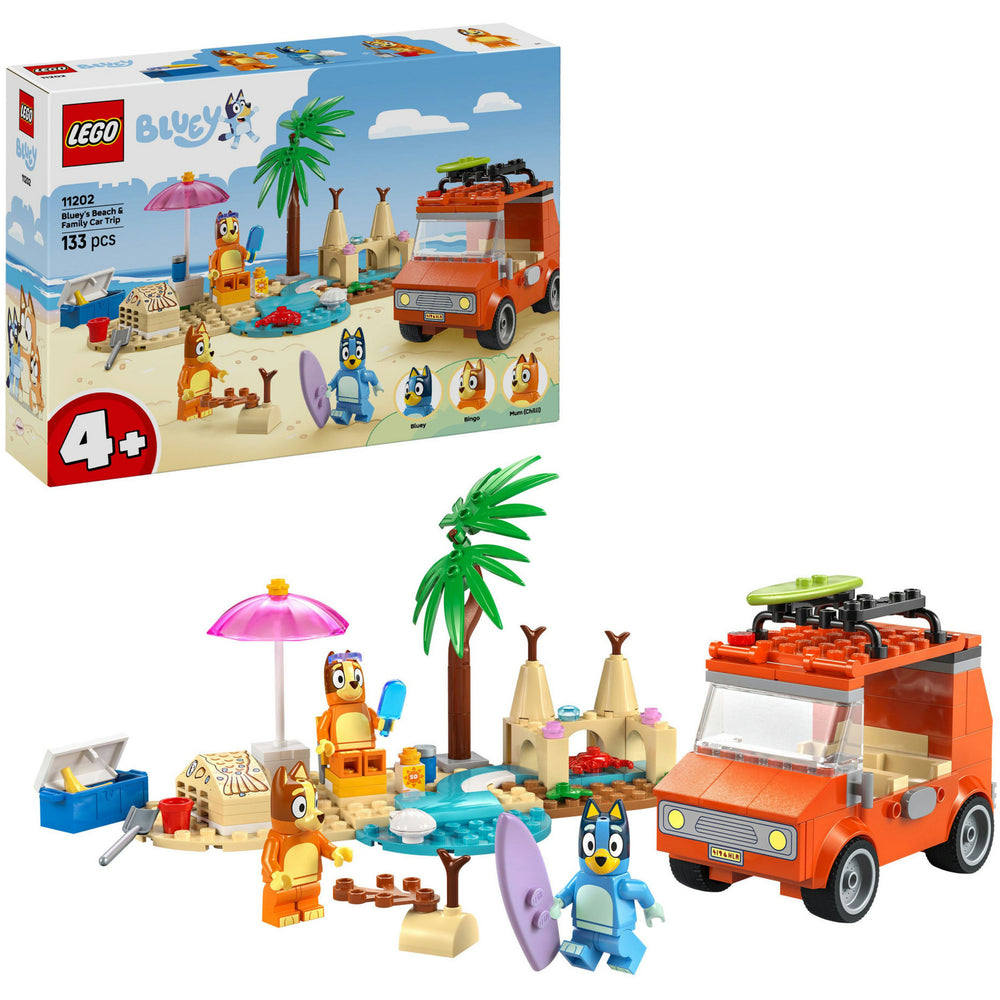 Lego ® bluey: bluey's autorit naar het strand, bouwset - 11202