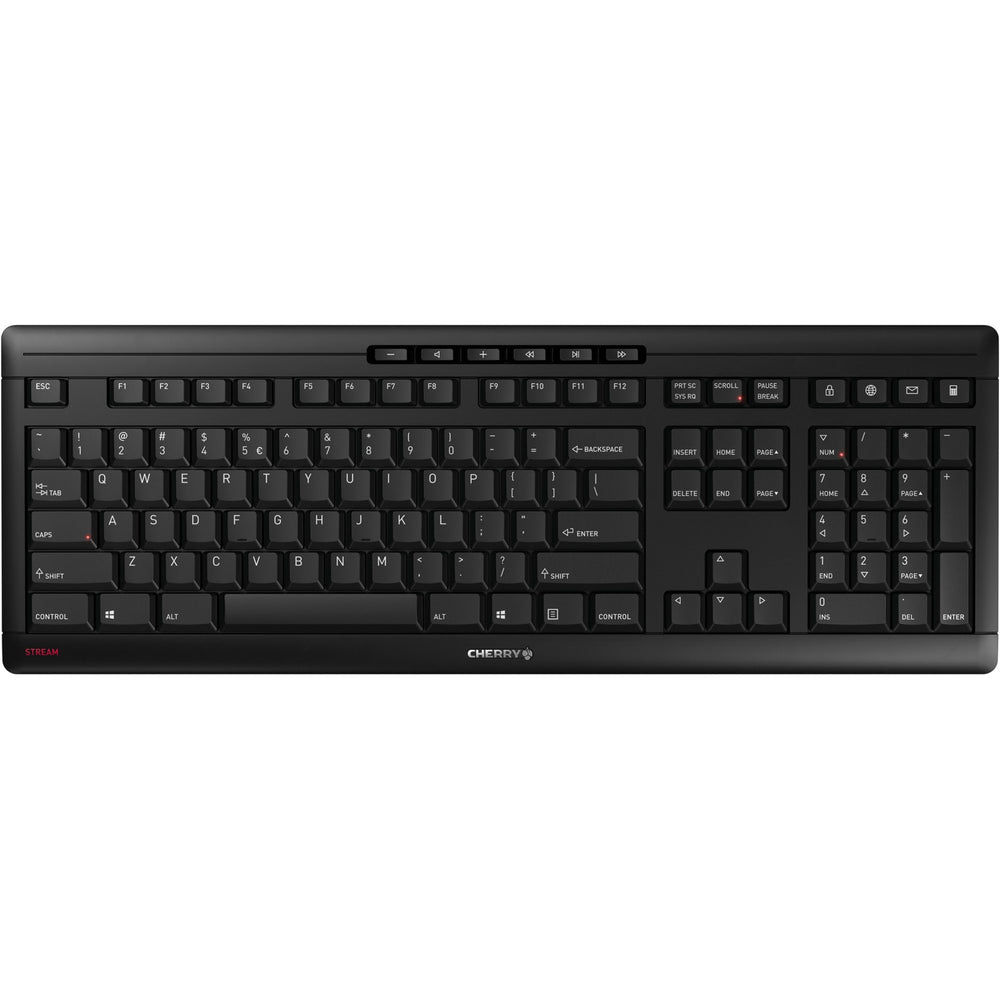 Cherry stream keyboard wireless (zwart, eu lay-out (qwerty), sx-schaartechnologie, 100%)