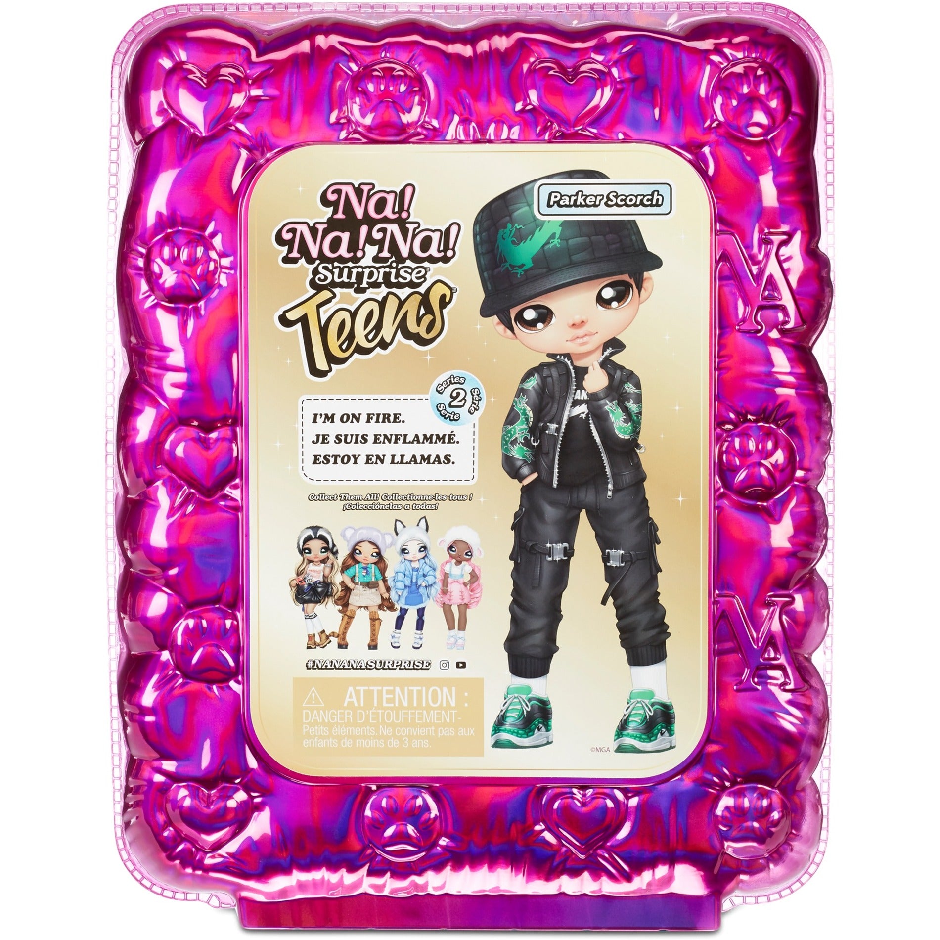 Mga Entertainment! Na! Na! Na! Surprise Teens Fashion Doll - Parker Scorch (Dragon Boy) Pop