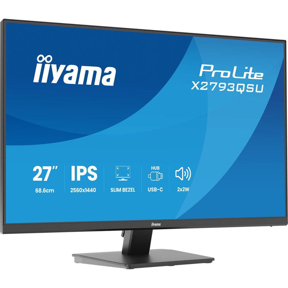 Iiyama prolite x2793qsu-b1 27 monitor (zwart (mat), hdmi, displayport, usb, audio)
