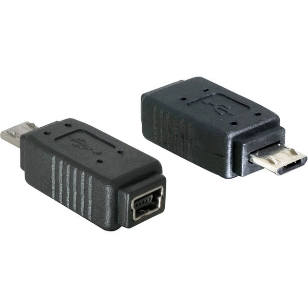 Delock adapter usb 2.0, micro-b > mini-b (zwart, 65063)