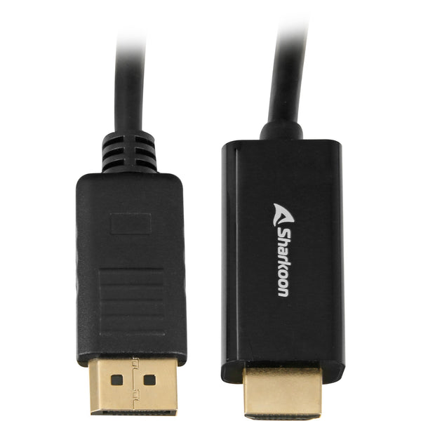 Sharkoon displayport 1.2 naar hdmi 2.0 adapterkabel (zwart, 1 meter, 4k)