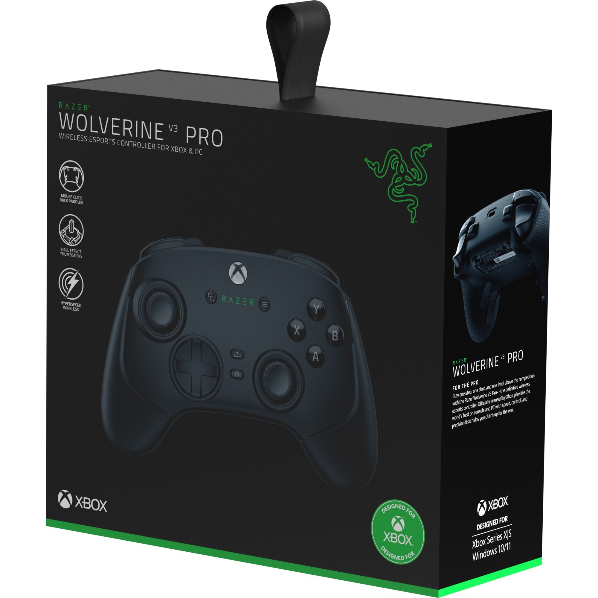 Razer wolverine v3 pro gamepad (zwart, xbox, pc)