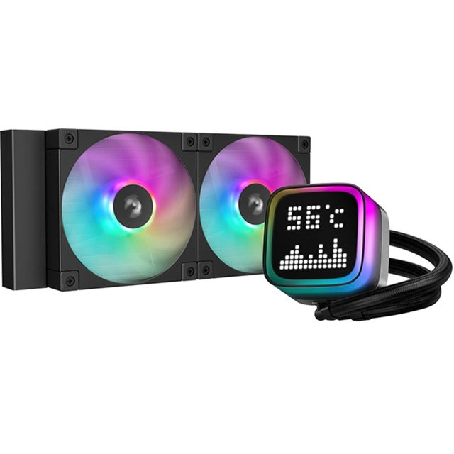 Deepcool lp240 waterkoeling (zwart, 4-pins pwm fan-connector)