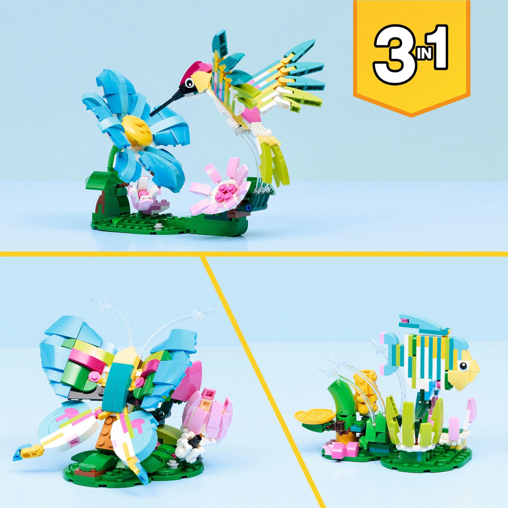 Lego ® creator 3in1 wilde dieren: kleurrijke kolibrie - 31384