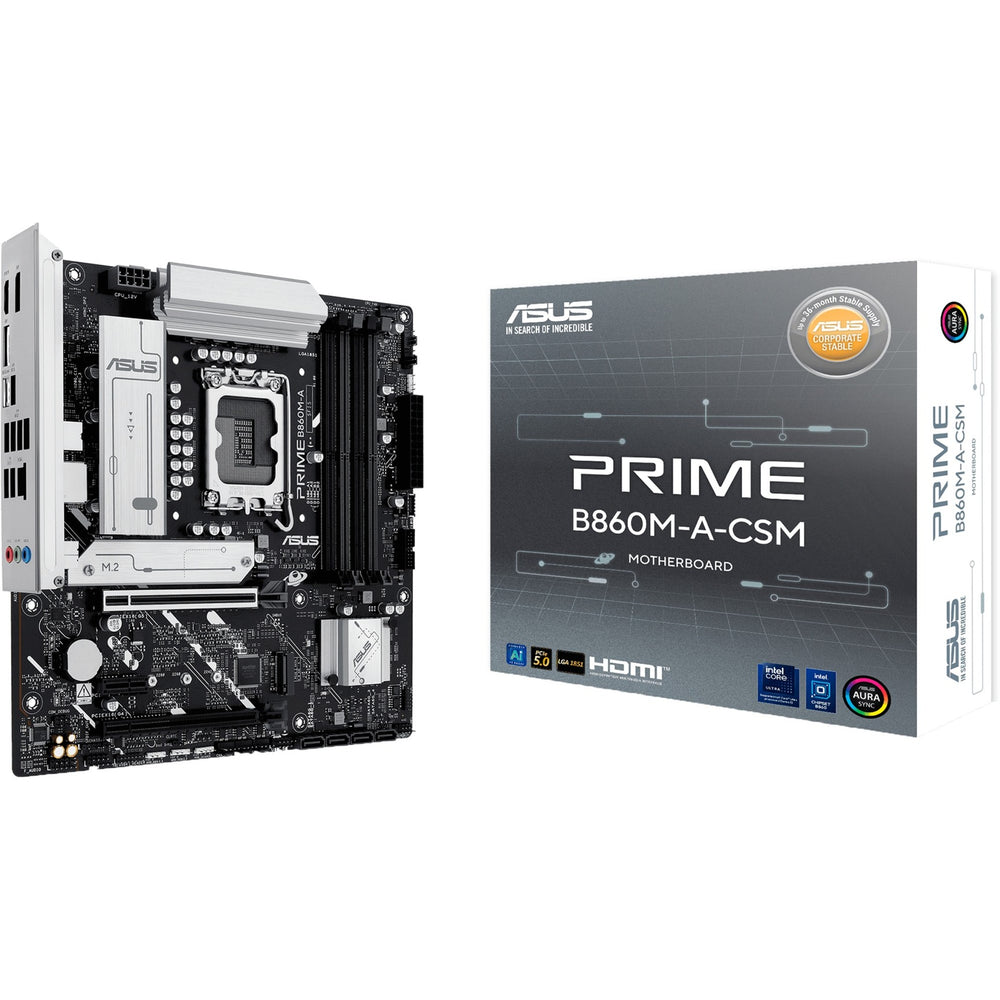 Asus prime b860m-a-csm socket 1851 moederbord (raid, 2.5 gb-lan, sound, µatx)