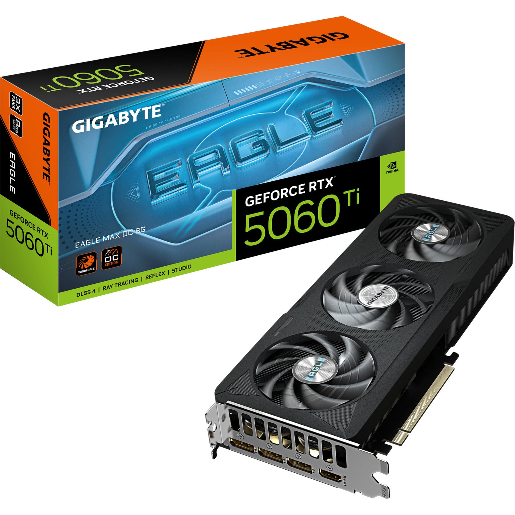 Gigabyte geforce rtx 5060 ti eagle max oc 8g grafische kaart (dlss 4, 3x displayport, 1x hdmi 2.1)