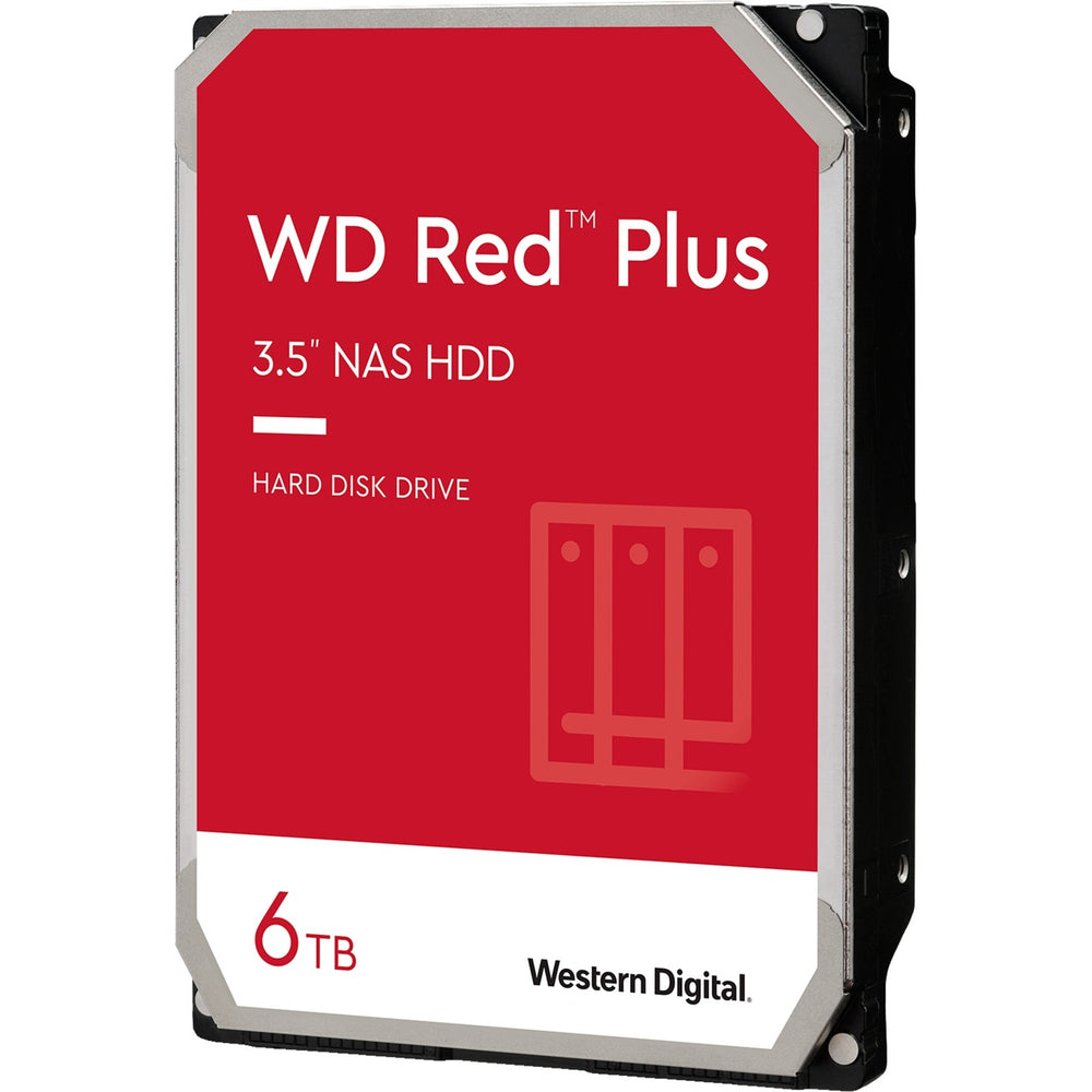 Wd red plus 6 tb harde schijf (60efpx, sata 600, 24 7, af)