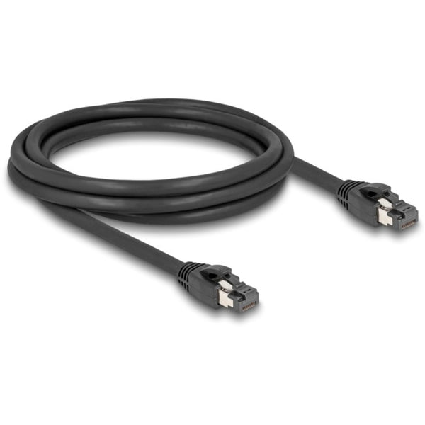 Delock cat.8.1 netwerkkabel (zwart, 2 meter, s ftp, rj-45)