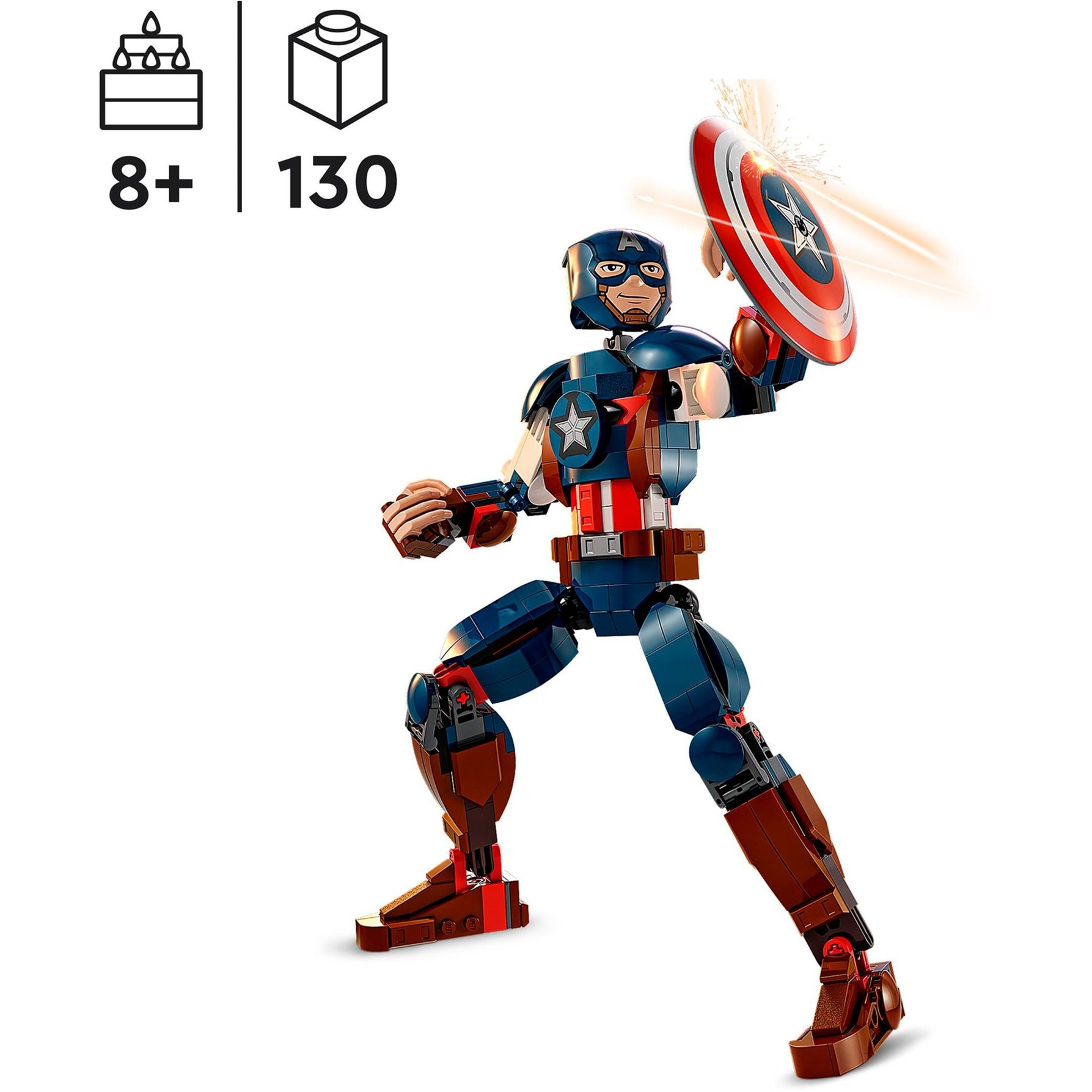 Lego superhelden 76258 captain america bouwfiguur