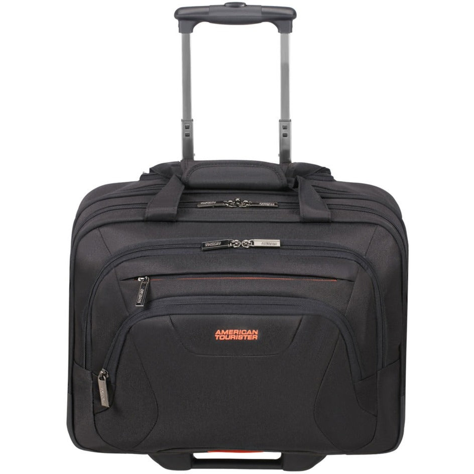 American Tourister black polyester trolley