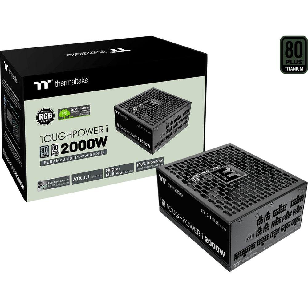 Thermaltake toughpower i modulaire 2000 watt voeding (zwart, 4x 12v-2x6, 8x pcie)