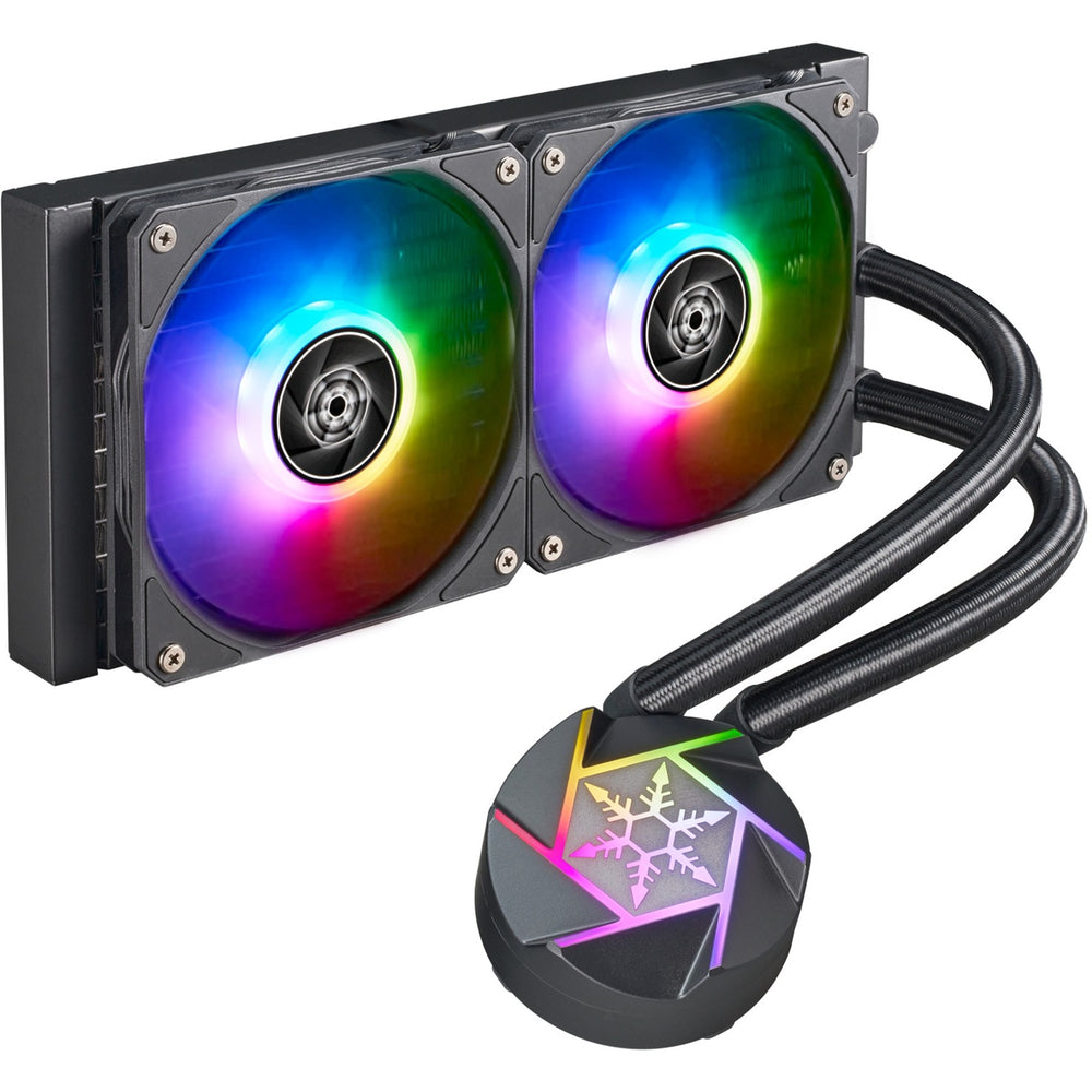 Silverstone vida 240 slim waterkoeling (zwart)
