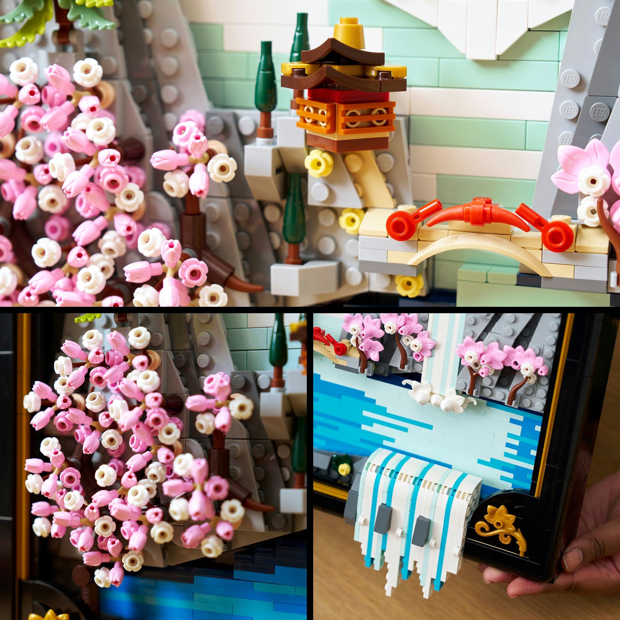Lego ® art landschap met japanse kersenbloesems wanddecoratie - 31218