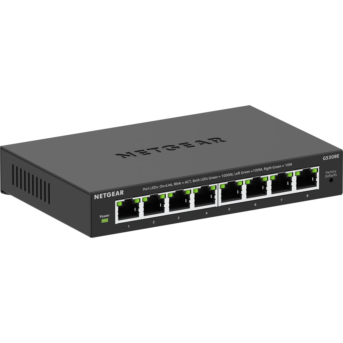 Netgear 8-poorts gigabit ethernet plus-switch (gs308ev4) (zwart)