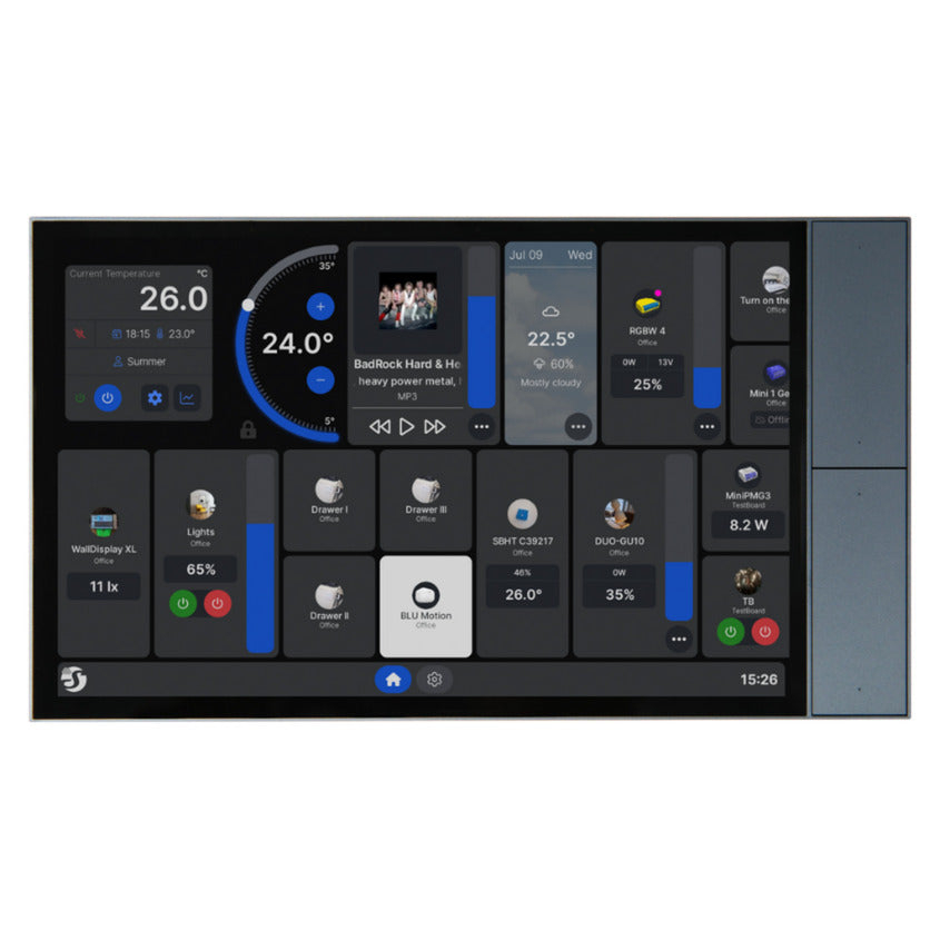 Shelly wall display xl bedieningspaneel (grijs, touchscreen, wi-fi 6, bluetooth 5.4)