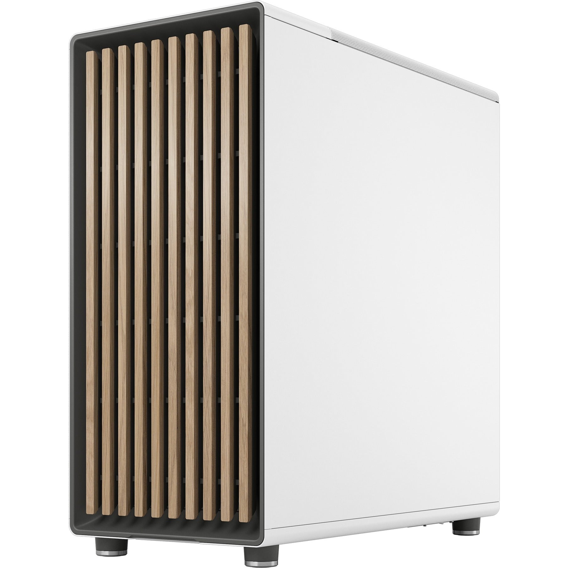 Fractal design north midi tower behuizing (wit houtkleur | 2x usb-a | 1x usb-c)
