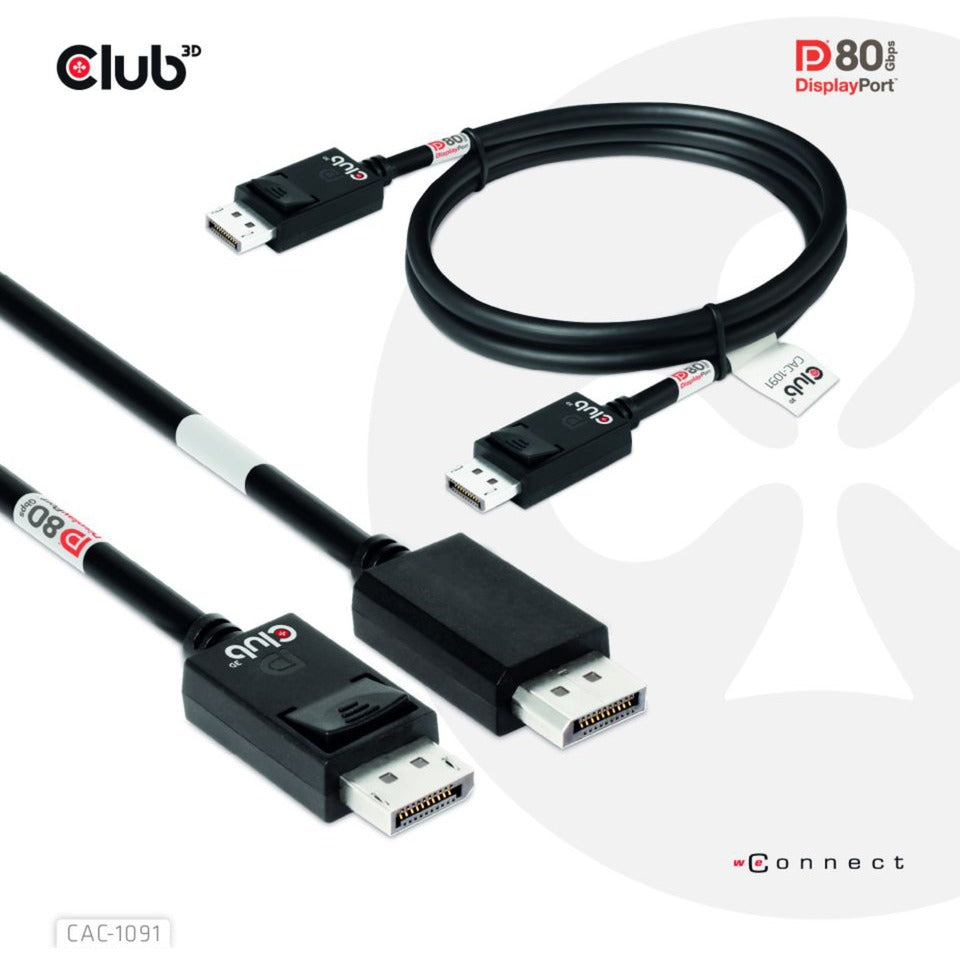 Club 3D Club 3D DisplayPort 2.1 Bi-Directioneel VESA DP80 Gecertificeerd