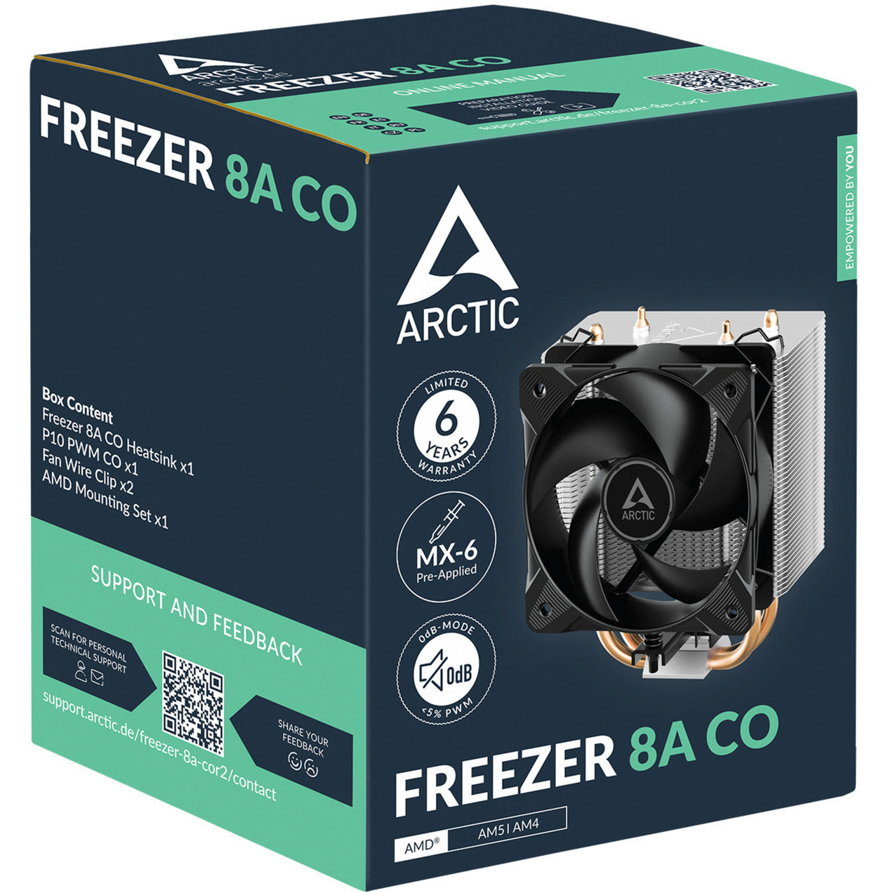 Arctic freezer 8a co cpu-koeler (4-pin pwm)