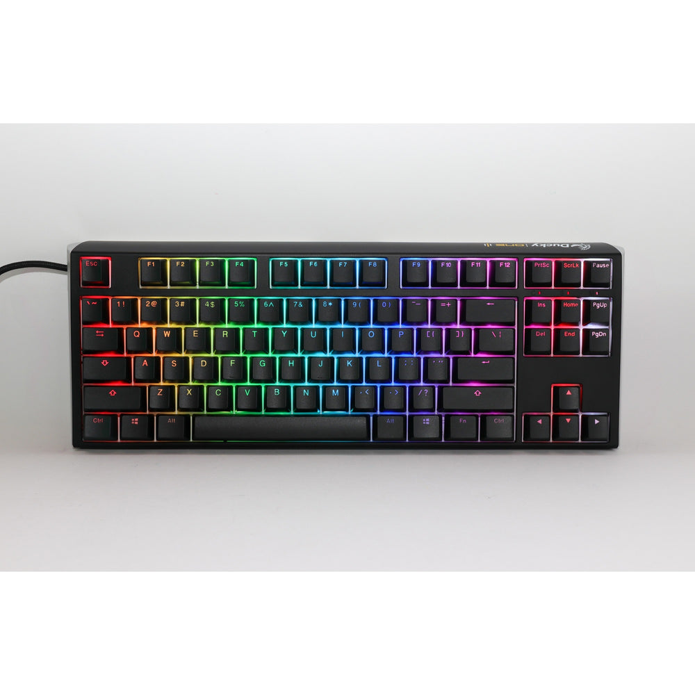 Ducky one 3 classic tkl rgb mechanisch toetsenbord (zwart, us lay-out (qwerty), cherry mx speed silver, 80% (tkl), rgb leds, double-shot pbt, hot-swappable, quack mechanics)