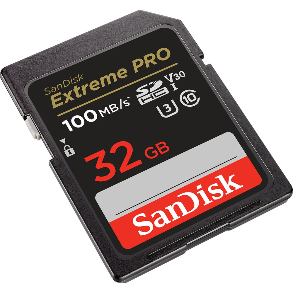 Sandisk extreme pro sdhc 32 gb geheugenkaart (zwart, uhs-i, class 10, u3, v30)