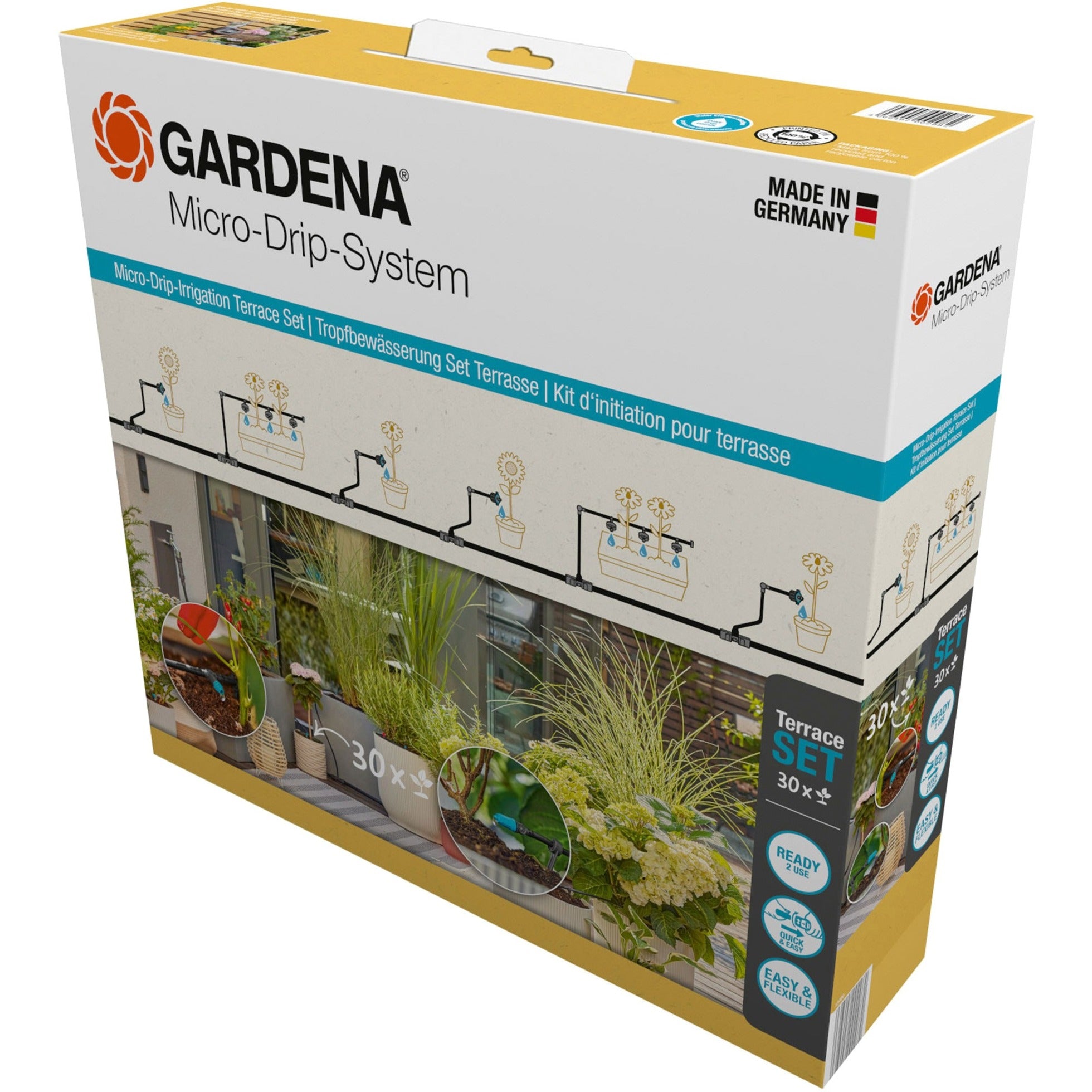 GARDENA Micro-Drip-Bewatering Terrasset (30 planten)