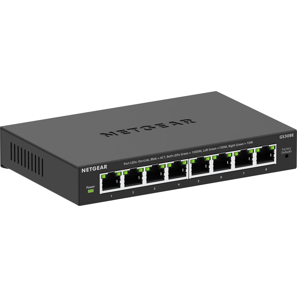 Netgear 8-poorts gigabit ethernet plus-switch (gs308ev4) (zwart)