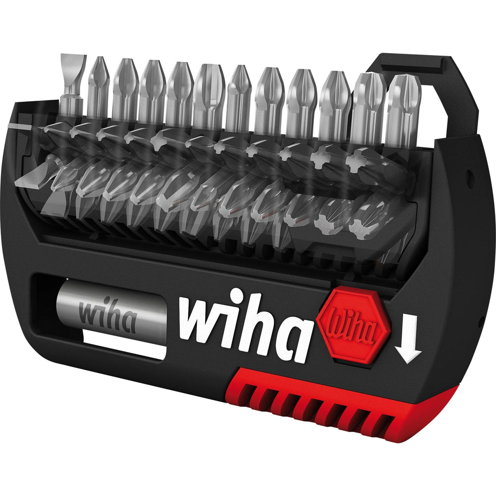 Wiha bitset flipselector standard 25 mm (zwart rood, torx® 13-delig 1 4 c6,3 met riemclip)