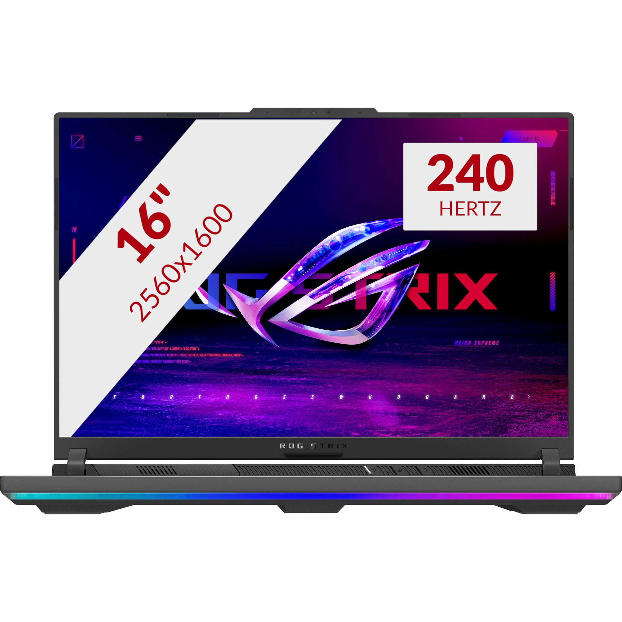 Asus rog strix g16 g614fr-s5213w 16 gaming laptop (grijs groen | ryzen 9 9955hx | rtx 5070 ti | 32 gb | 1 tb ssd)