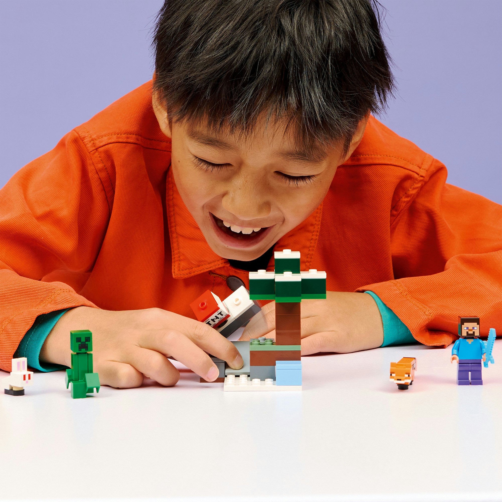 Lego minecraft steve's taiga-avontuur videogame bouwpakket voor kinderen - 21583