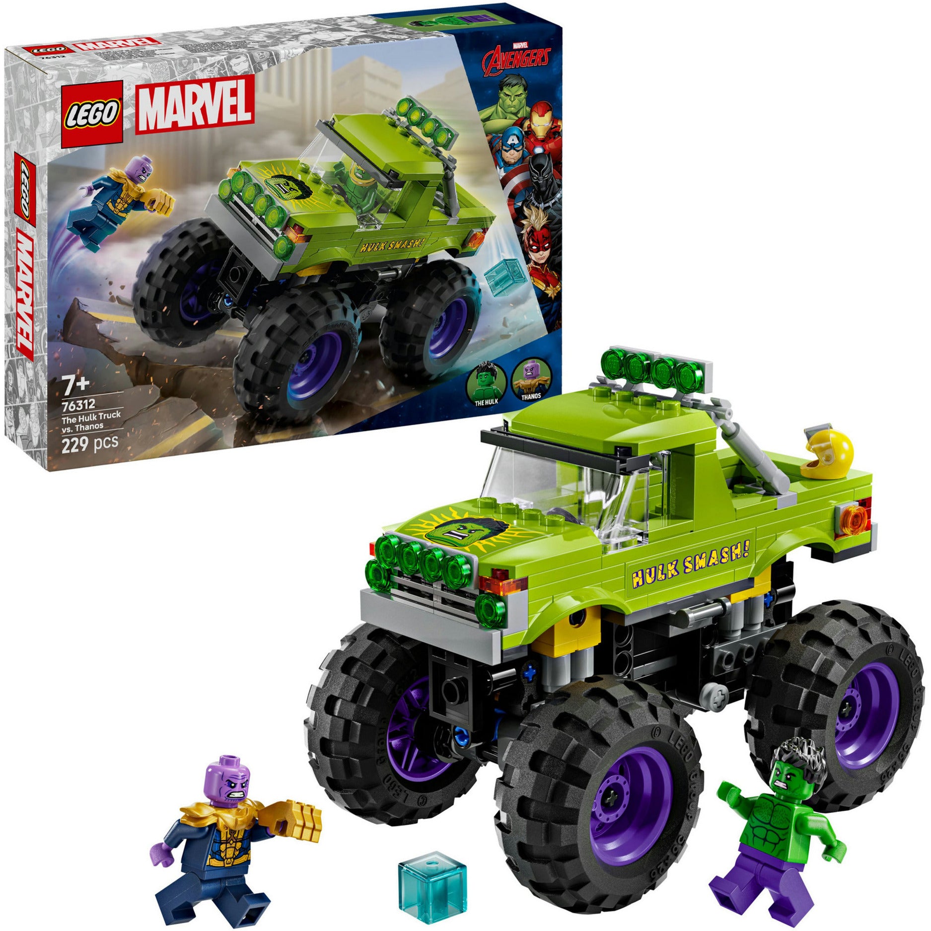 Lego 76312 superhelden marvel de hulk truck vs. thanos