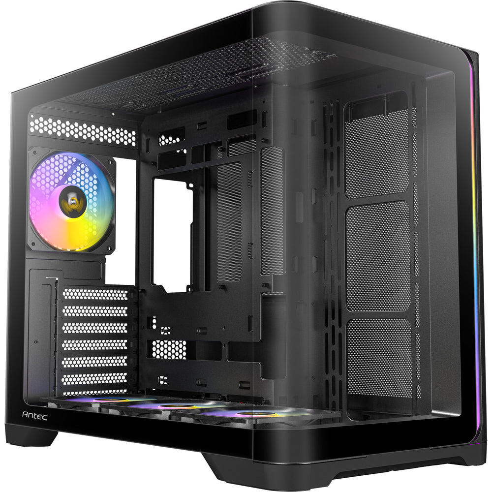 Antec c5 curve argb midi tower behuizing (zwart | 2x usb-a | 1x usb-c | tempered glass)