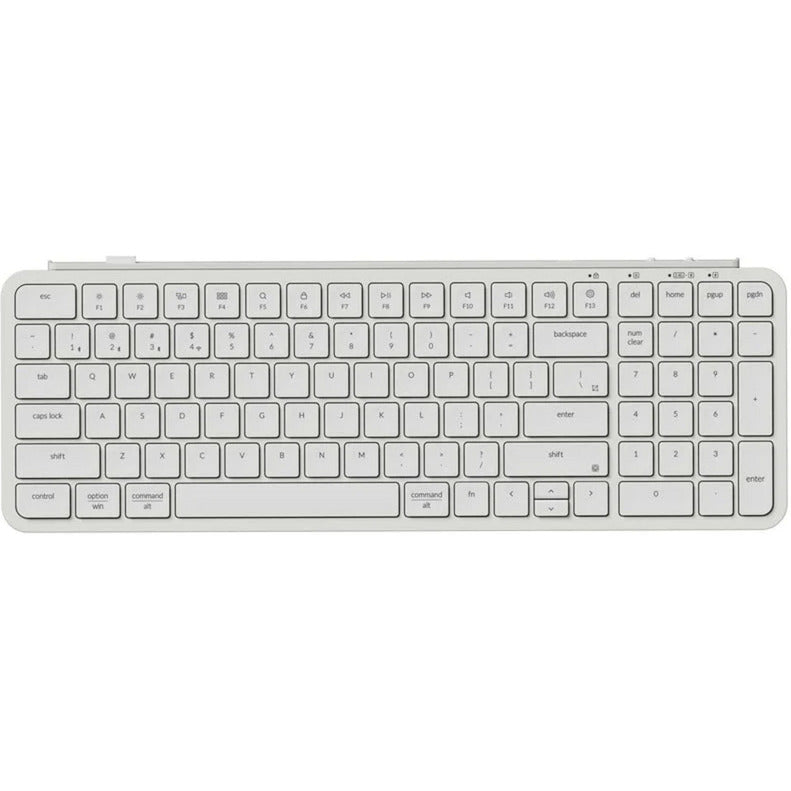 Keychron b2 pro-k8 toetsenbord (wit (mat), us lay-out (qwerty), scissor switches, 96%, abs keycaps, 2.4 ghz | bluetooth | usb)