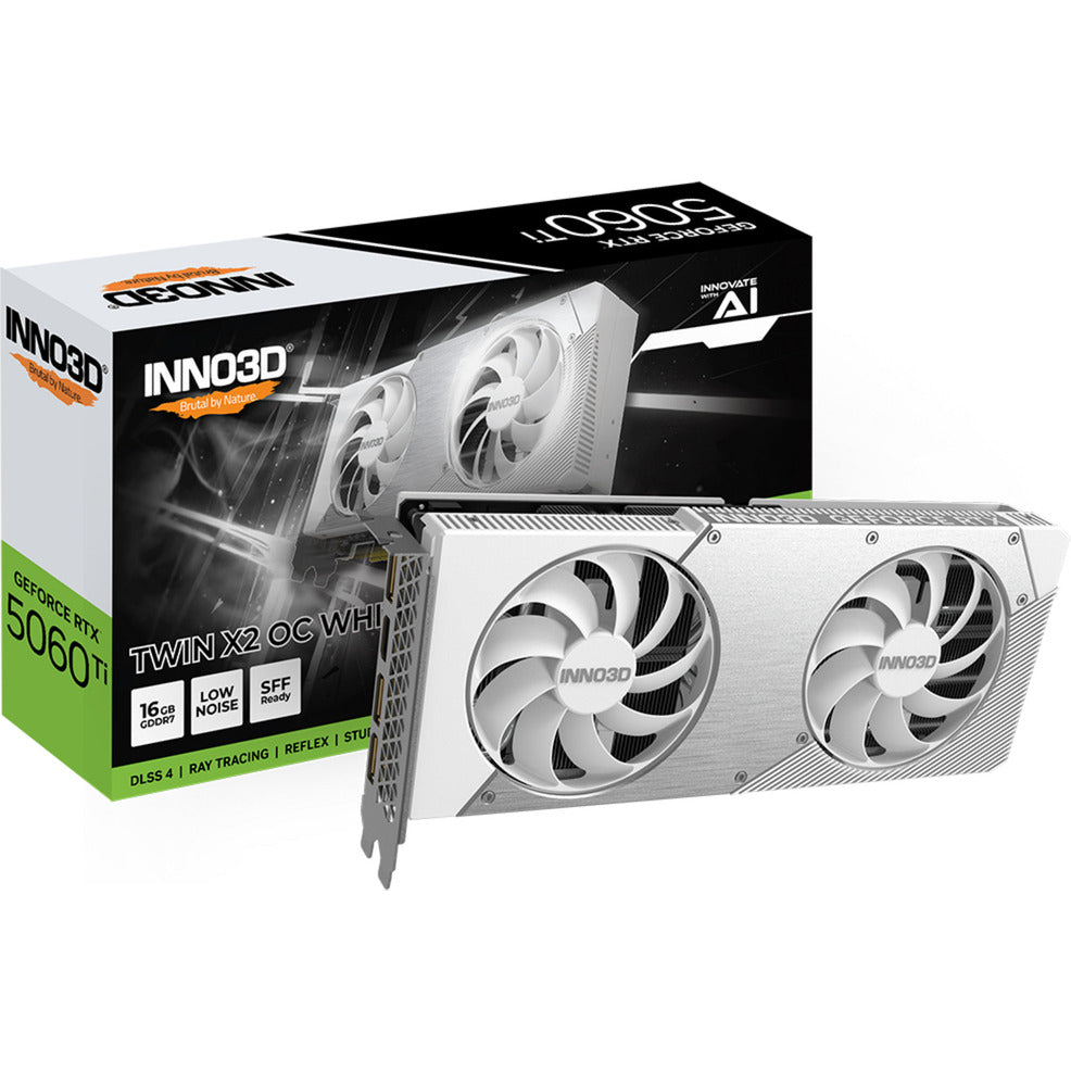 Inno3d n506t2-16d7x-191073w geforce rtx 5060 ti twin x2 oc wit, 16gb, gddr7