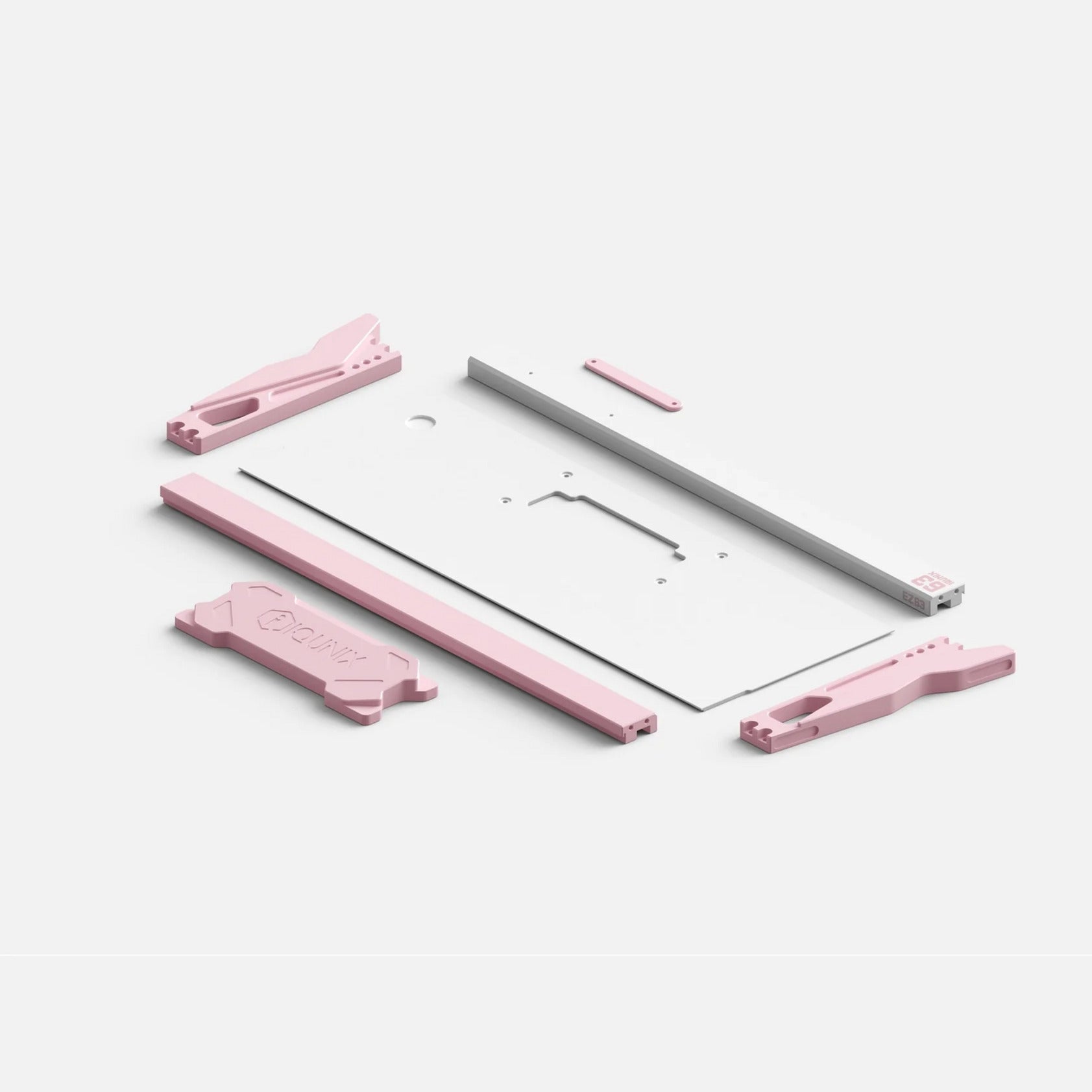 Iqunix ez63 pink magnetic switch gaming he keyboard (wit, us lay-out (qwerty), gateron jade pro, 60%, rgb, double shot pbt keycaps)